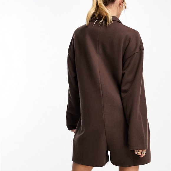 ASOS Design supersoft ribbed romper with long sleeves - Picture 3 of 4